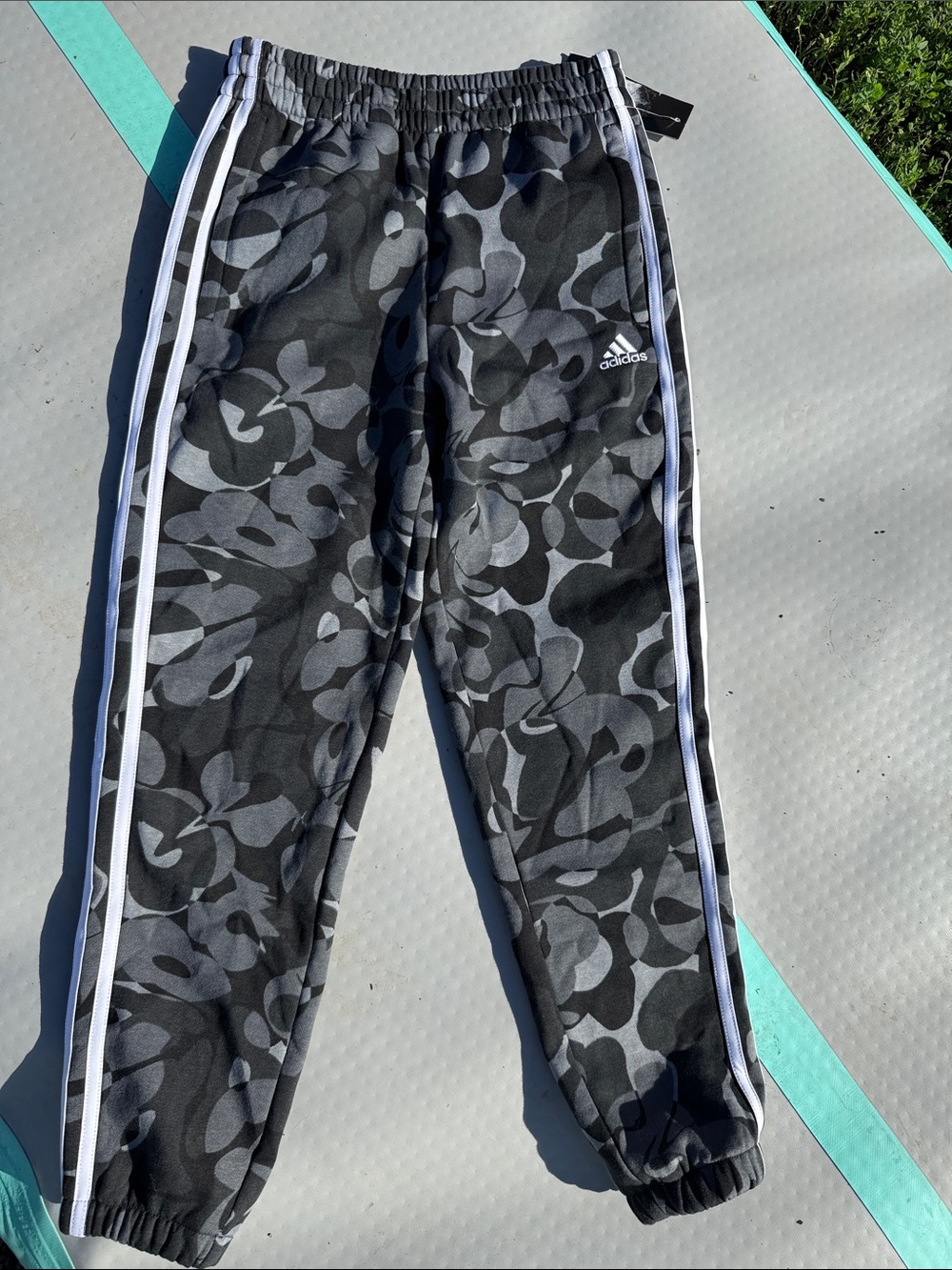 adidas Kids Gray & Black Camo Joggers